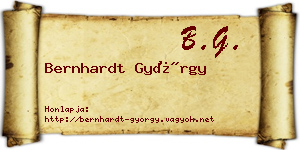 Bernhardt György névjegykártya