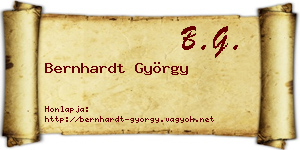 Bernhardt György névjegykártya